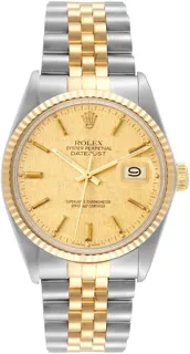 Rolex Datejust 36 16013 Yellow gold and Stainless steel Champagne