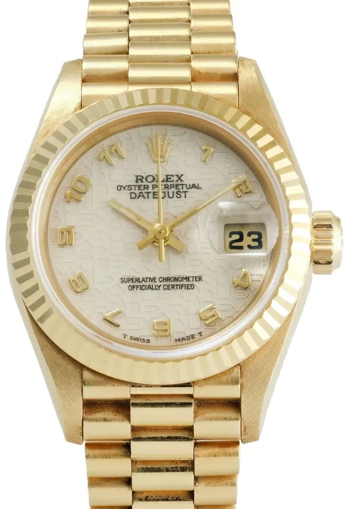 Rolex Lady-Datejust 69178 26mm Yellow gold Cream