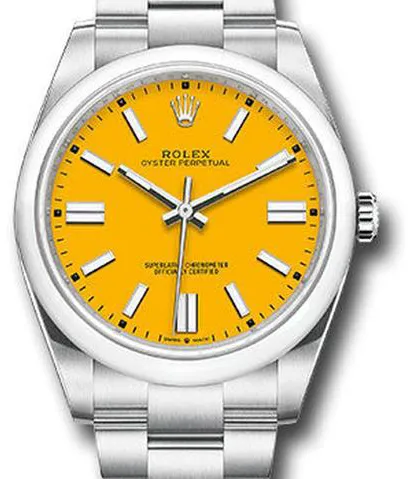 Rolex Oyster Perpetual 41 124300 41mm Stainless steel Yellow