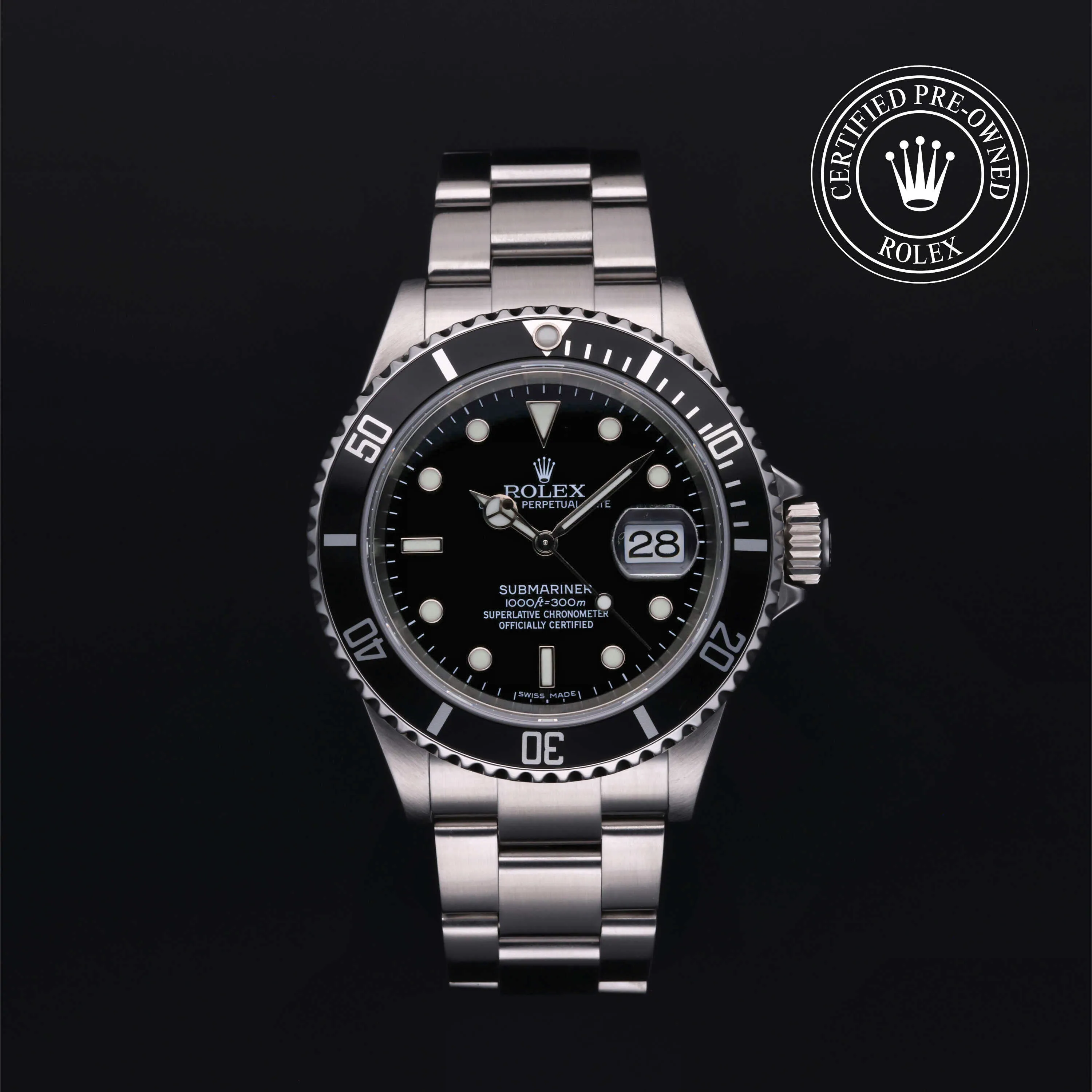 Rolex Submariner 16610 40mm Stainless steel Black