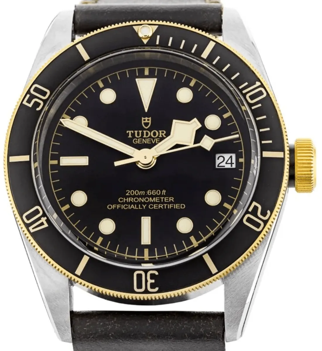 Tudor Black Bay 79733N 41mm Yellow gold and stainless steel Black