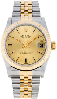 Rolex Mid-Size Datejust 68273 Yellow gold and Stainless steel Champagne