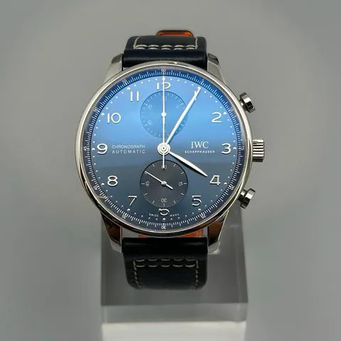 IWC Portuguese Chronograph IW371606 41mm Stainless steel Blue 3