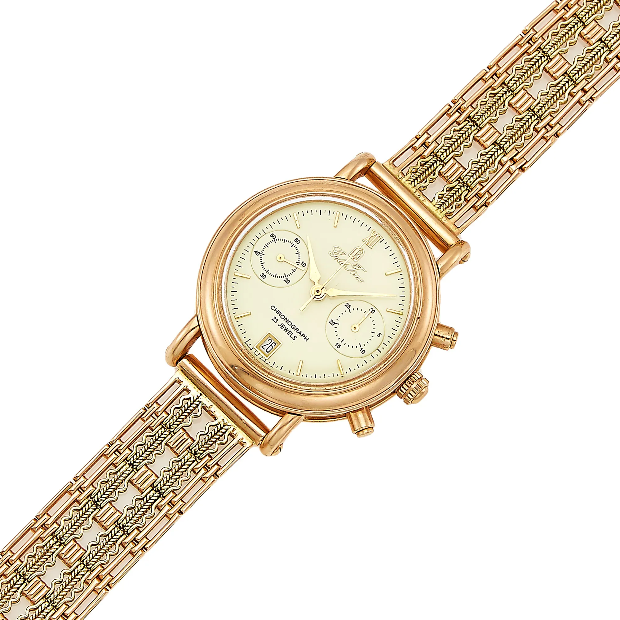 Gold Time 40mm Rose gold and Yellow gold White