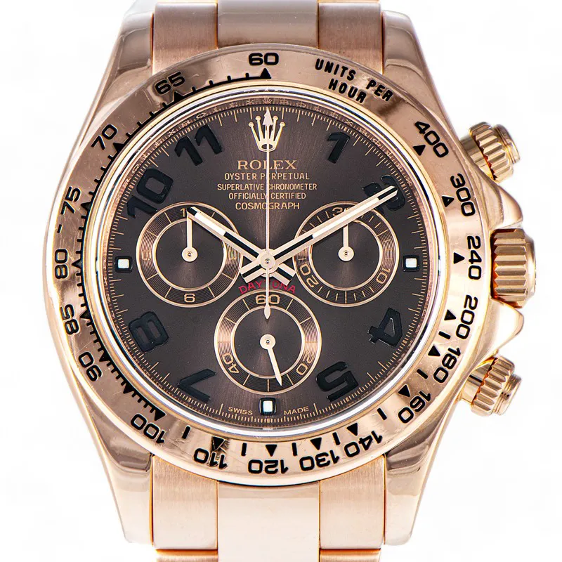 Rolex Daytona 116505 40mm Rose gold and 18k rose gold Brown