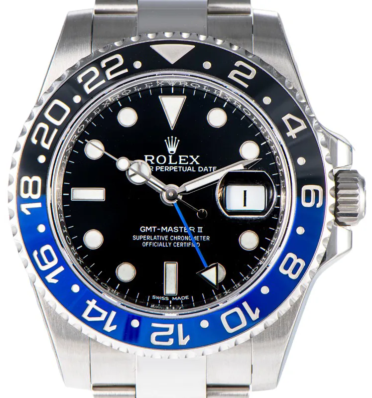 Rolex GMT-Master II 116710BLNR 40mm Ceramic and Stainless steel Black