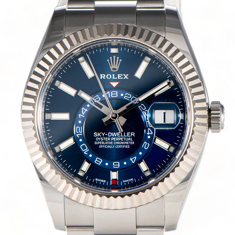 Rolex Sky-Dweller 326934 42mm White gold and Stainless steel and 18k white gold Blue