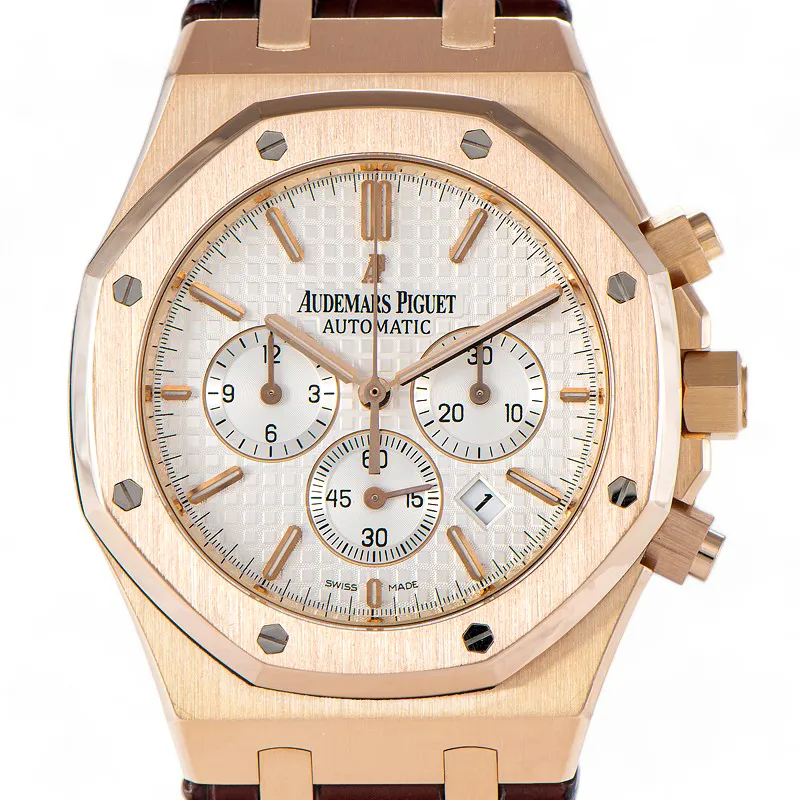 Audemars Piguet Royal Oak 26320OR.OO.D088CR.01 41mm Rose gold and 18k rose gold Silver