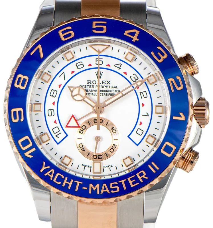 Rolex Yacht-Master II 116681 44mm Rose gold and Stainless steel White