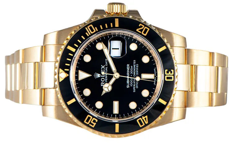 Rolex Submariner 116618LN 40mm Yellow gold Black 3