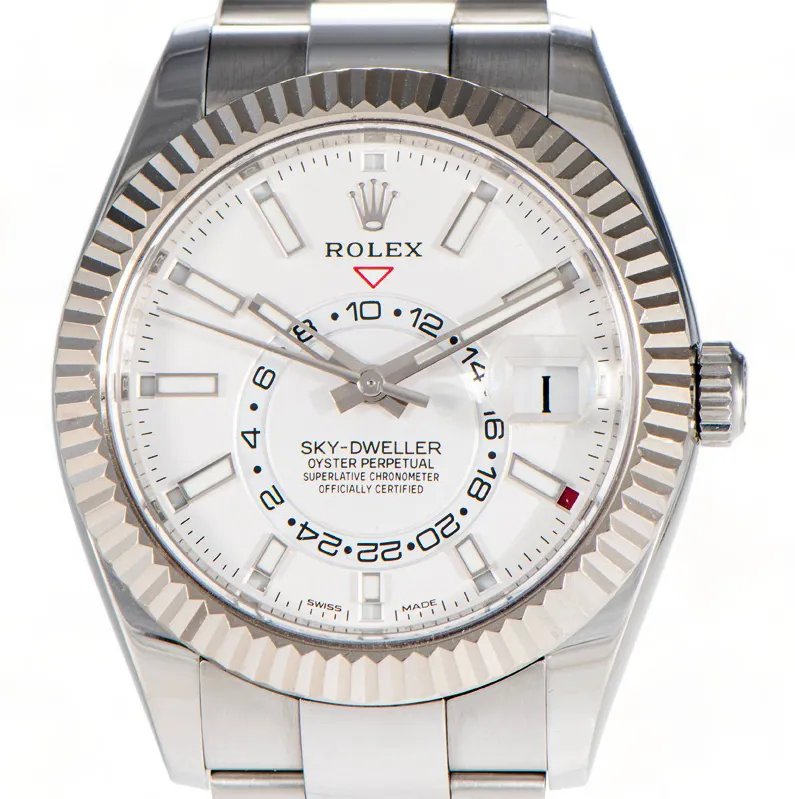 Rolex Sky-Dweller 326934 42mm White gold and Stainless steel and 18k white gold White