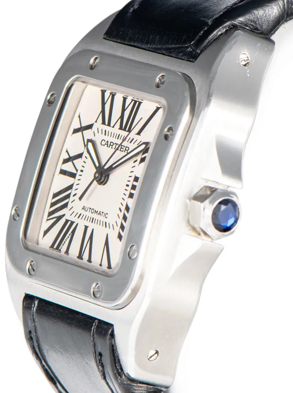 Cartier Santos 100 2878 33mm Stainless steel White 1