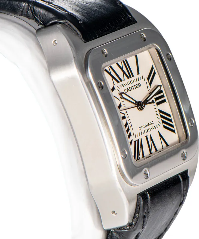 Cartier Santos 100 2878 33mm Stainless steel White 2