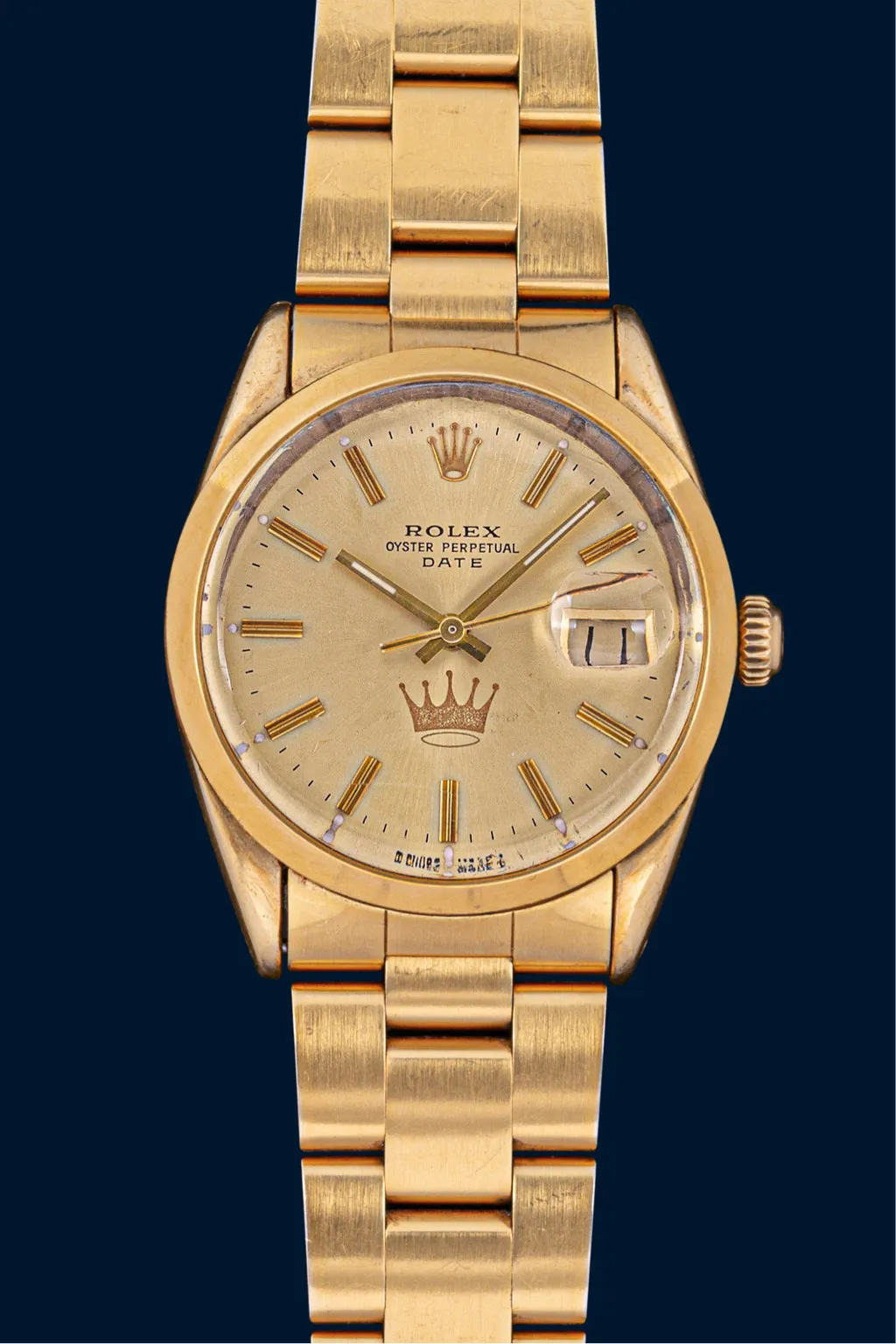 Rolex Oyster Perpetual Date 15505 34mm Yellow gold Black