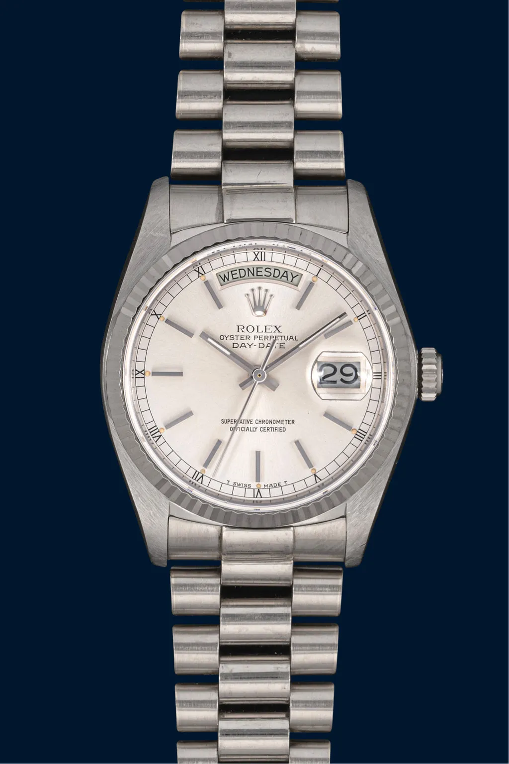 Rolex Day-Date 36 1803 36mm White gold Silver