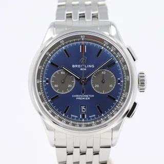 Breitling Premier AB0118A61C1A1 Stainless steel Blue