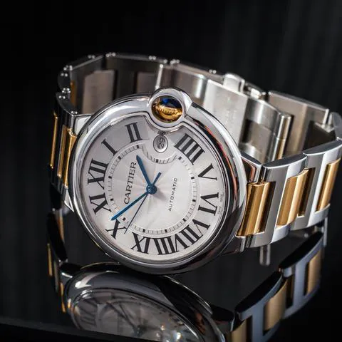 Cartier Ballon Bleu 42mm 3001 42mm Yellow gold and Stainless steel Silver