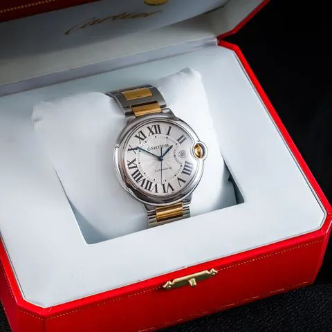 Cartier Ballon Bleu 42mm 3001 42mm Yellow gold and Stainless steel Silver 3