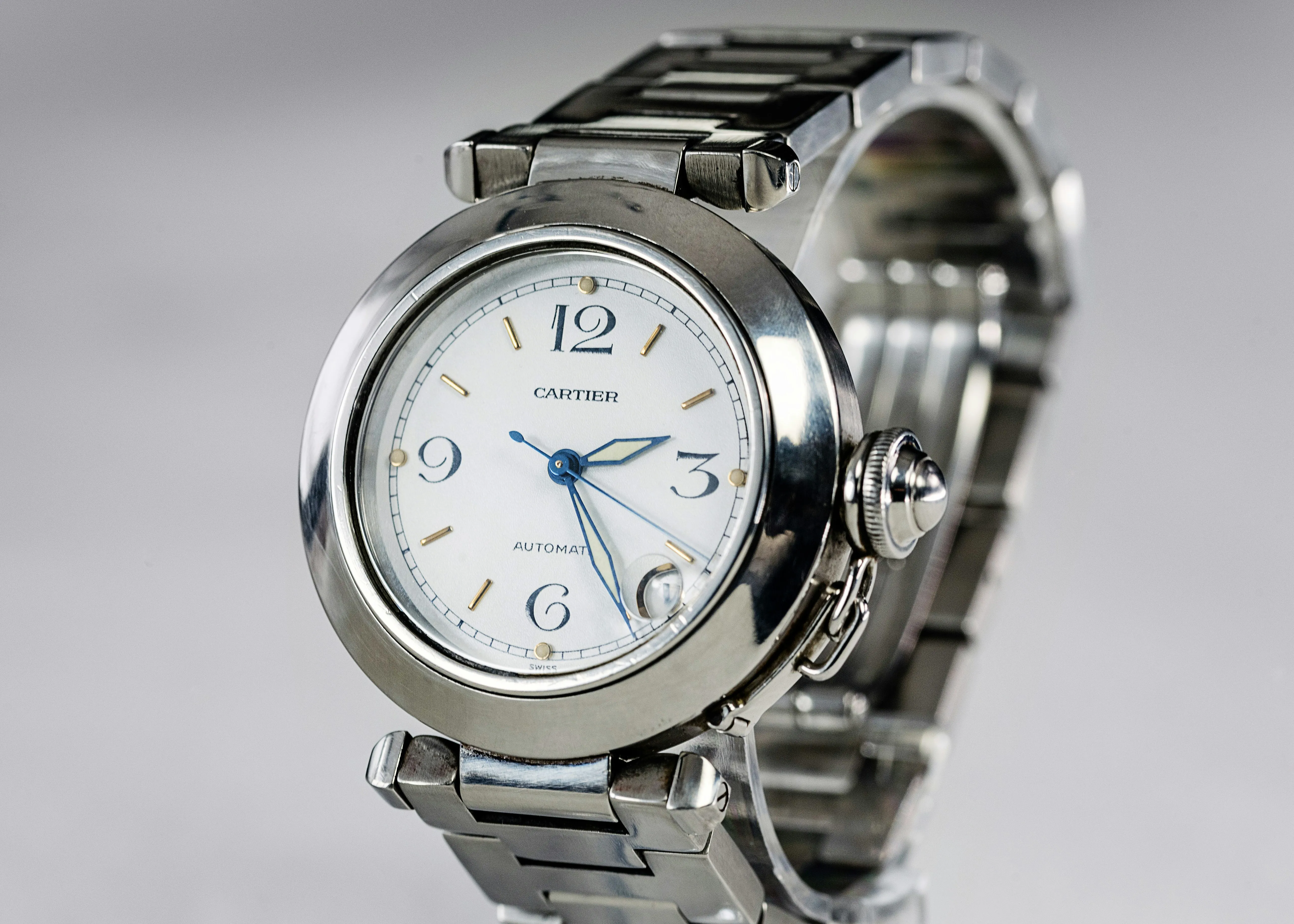 Cartier Pasha C W31015M7 35mm Stainless steel White 1