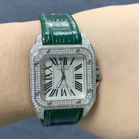 Cartier Santos 100 2878 33mm Stainless steel Mother-of-pearl 1