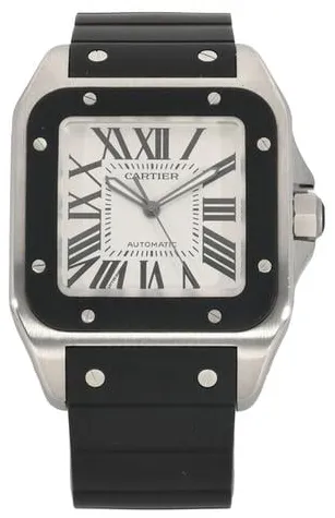 Cartier Santos 100 W20121U2 39mm Stainless steel White