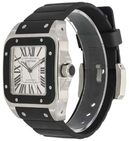 Cartier Santos 100 W20121U2 39mm Stainless steel White 1