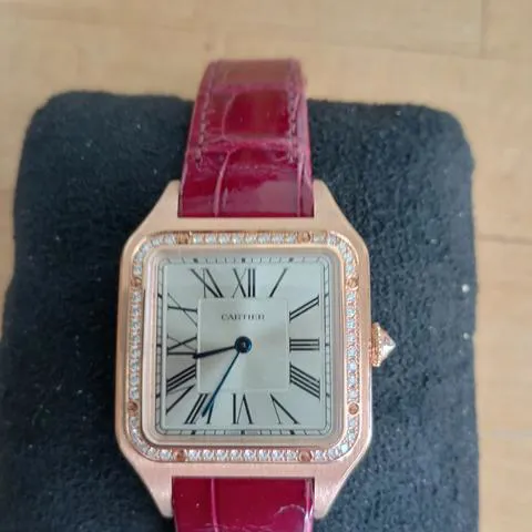 Cartier Santos Dumont WJSA0016 43.5mm Rose gold Silver