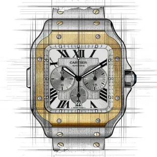 Cartier Santos W2SA0008 Stainless steel Silber