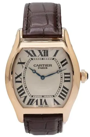 Cartier Tortue W1556234 38mm Rose gold Silver