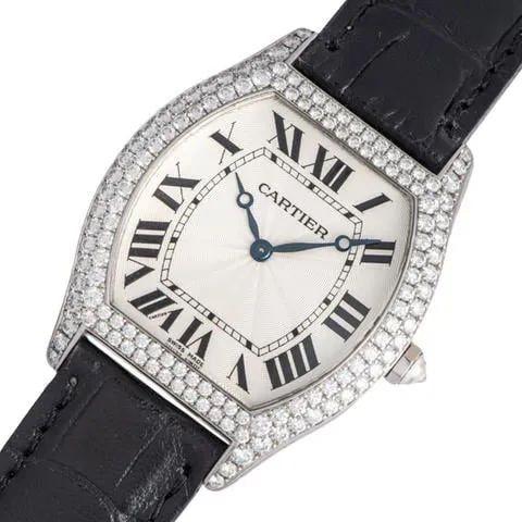 Cartier Tortue WA503851 34mm White gold Silver 1