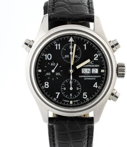 IWC Pilot Double Chronograph IW3713 42mm Stainless steel Black