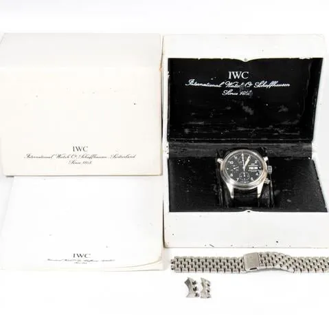 IWC Pilot Double Chronograph IW3713 42mm Stainless steel Black 1