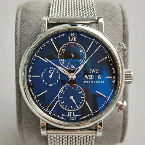 IWC Portofino Chronograph IW391030 42mm Stainless steel Black