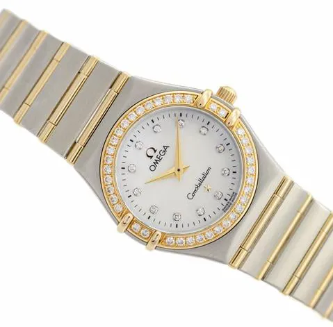 Omega Constellation Ladies 25.5mm Yellow gold and Stainless steel Mother-of-pearl