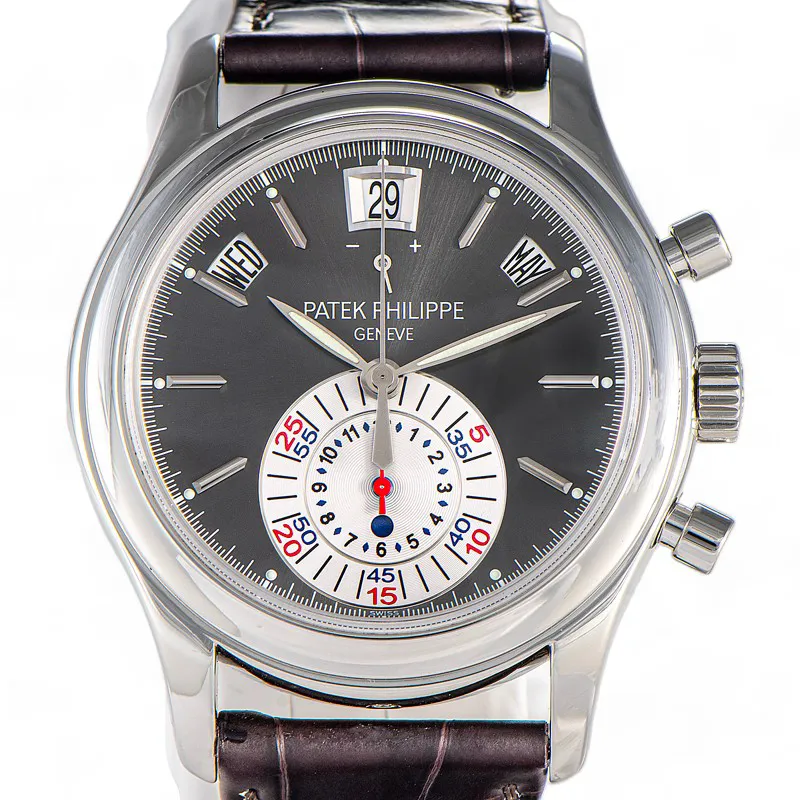 Patek Philippe Annual Calendar Chronograph 5960P-001 40.5mm Platinum Gray