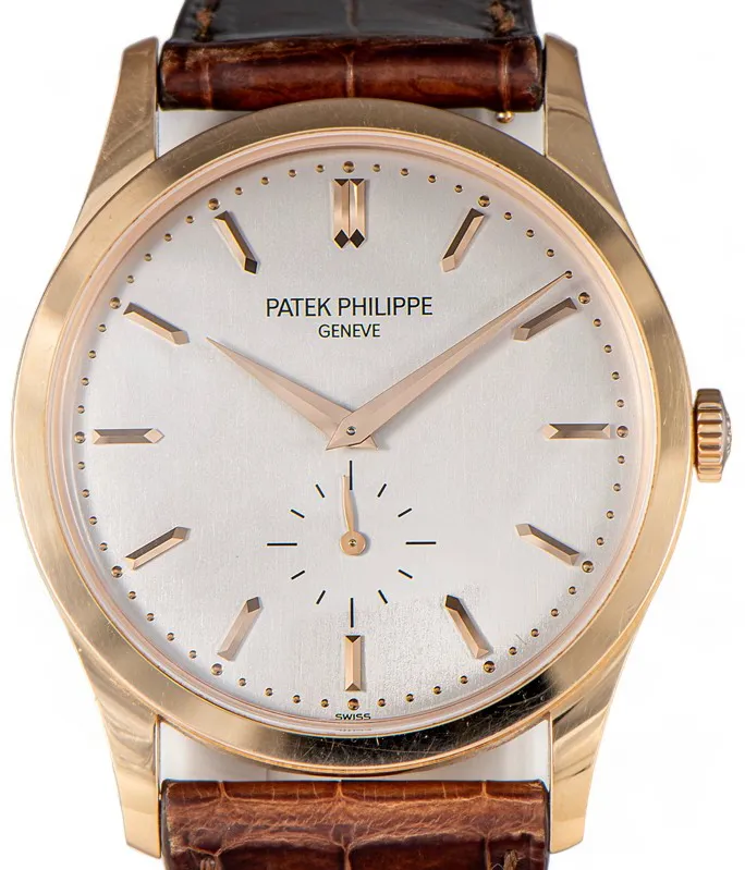 Patek Philippe Calatrava 5196R-001 37mm Rose gold and 18k rose gold Silver