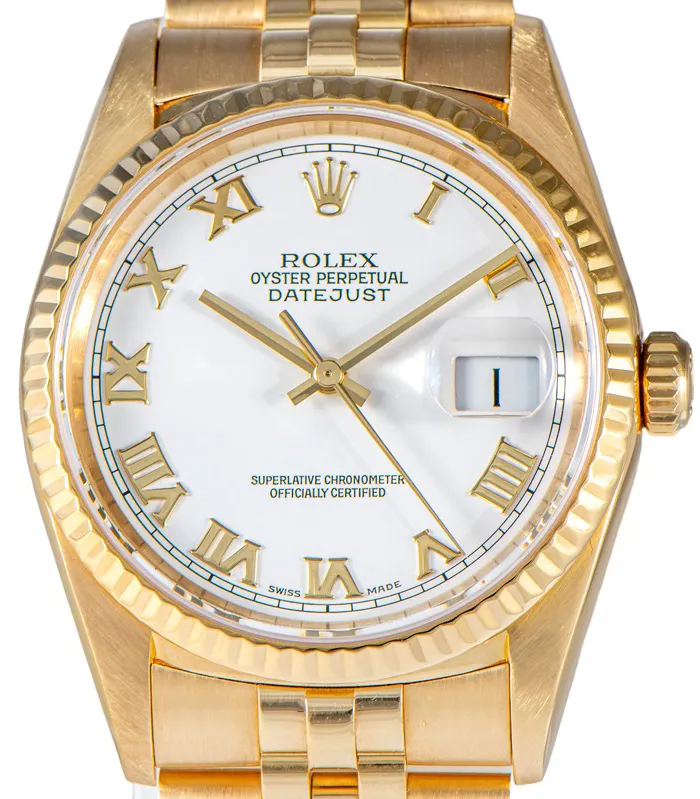 Rolex Datejust 36 16238 36mm Yellow gold White