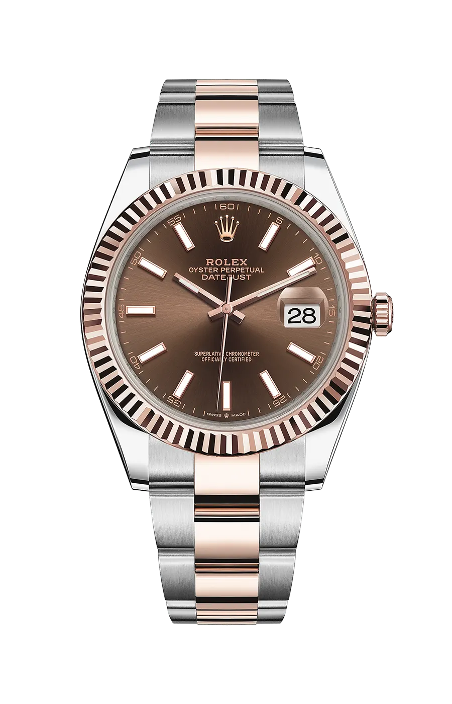 Rolex Datejust 41 126331-0001 41mm Oystersteel and Everose gold Brown