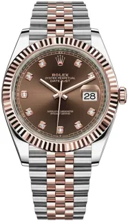 Rolex Datejust 126331-0004 Rose gold and Oystersteel Brown