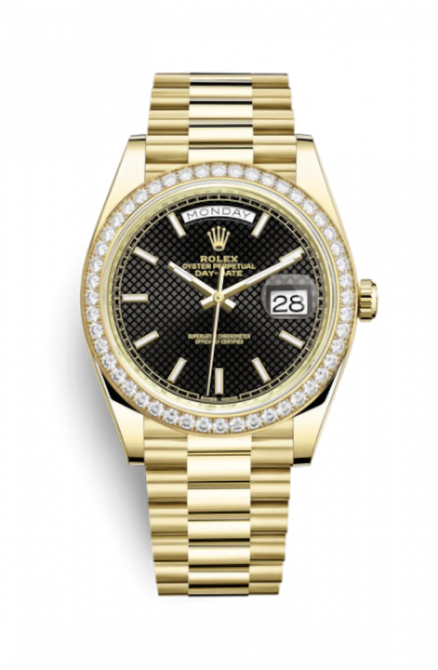 Rolex Day-Date 228348RBR-0004 40mm Yellow gold Silver