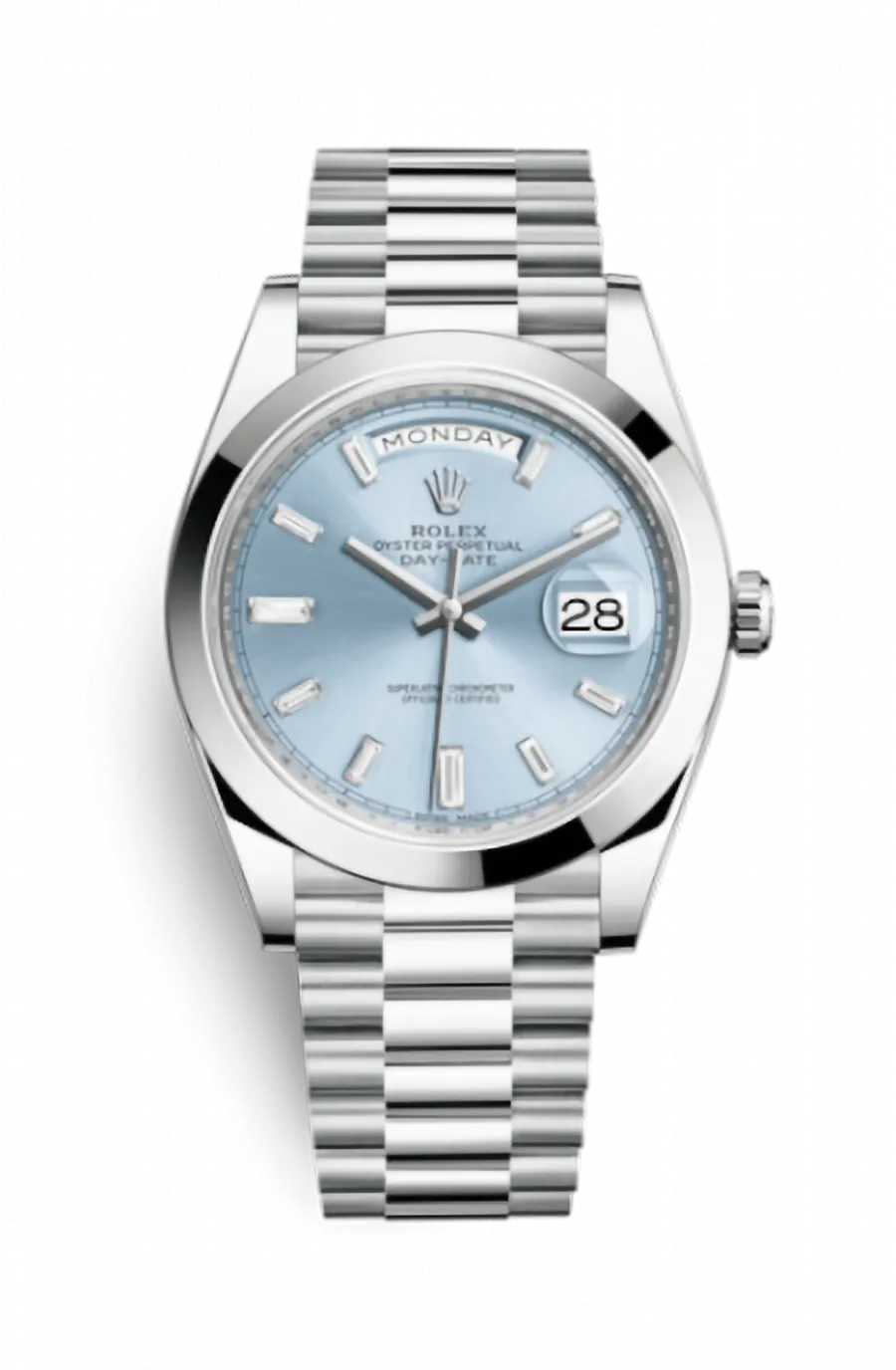 Rolex Day-Date 40 228206-0002 40mm Platinum Blue