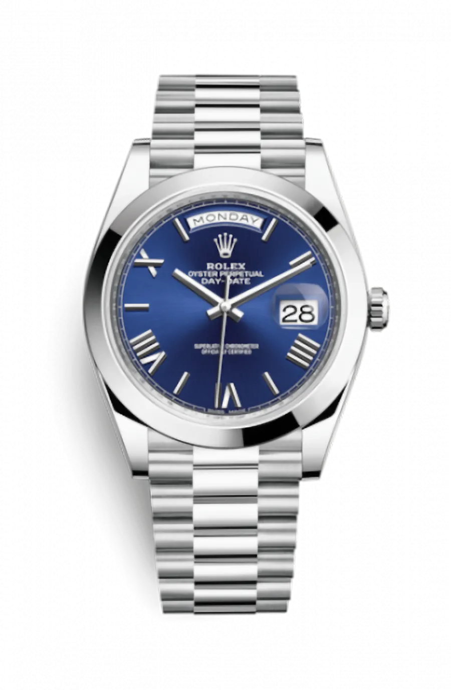 Rolex Day-Date 40 228206-0015 40mm Platinum Blue