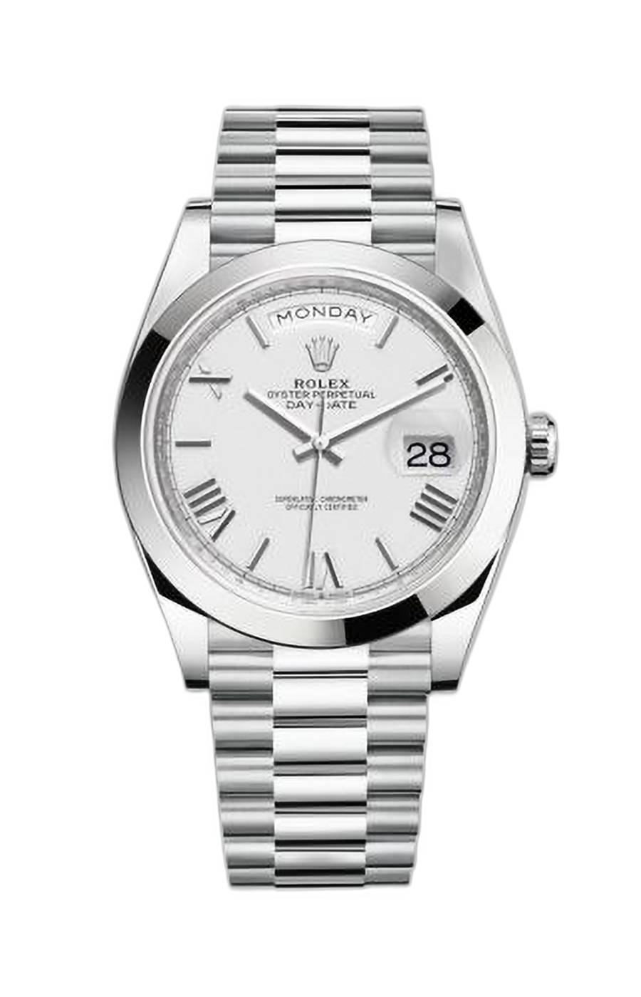 Rolex Day-Date 40 228206-0028 40mm Platinum White