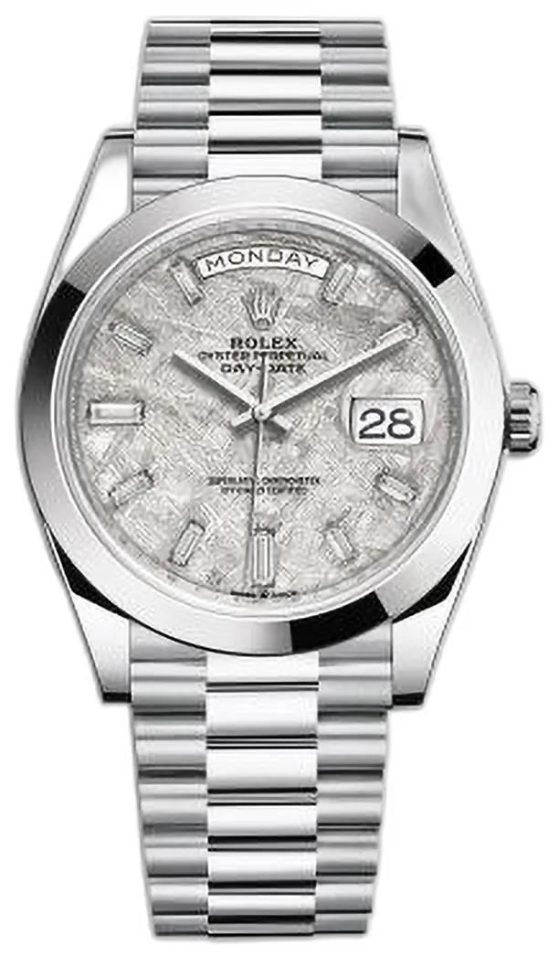 Rolex Day-Date 40 228206-0036 40mm Platinum Silver