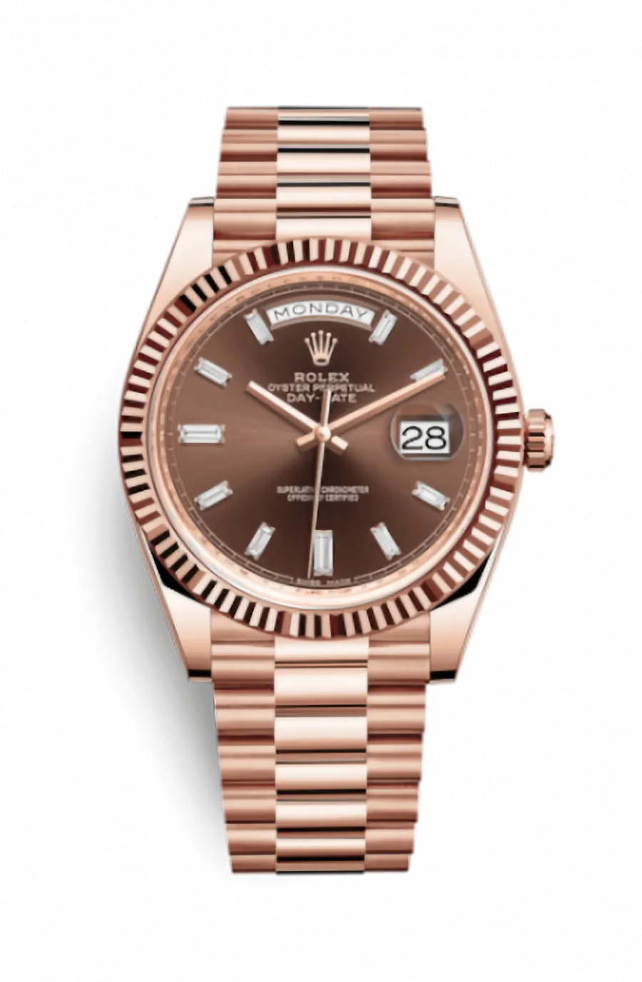 Rolex Day-Date 40 228235-0003 40mm Everose gold Brown