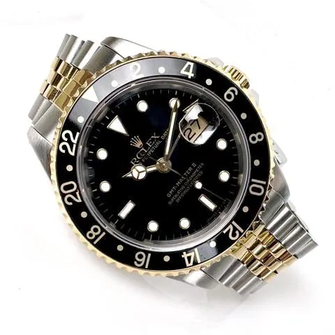 Rolex GMT-Master II 16713 40mm Yellow gold and Stainless steel Black