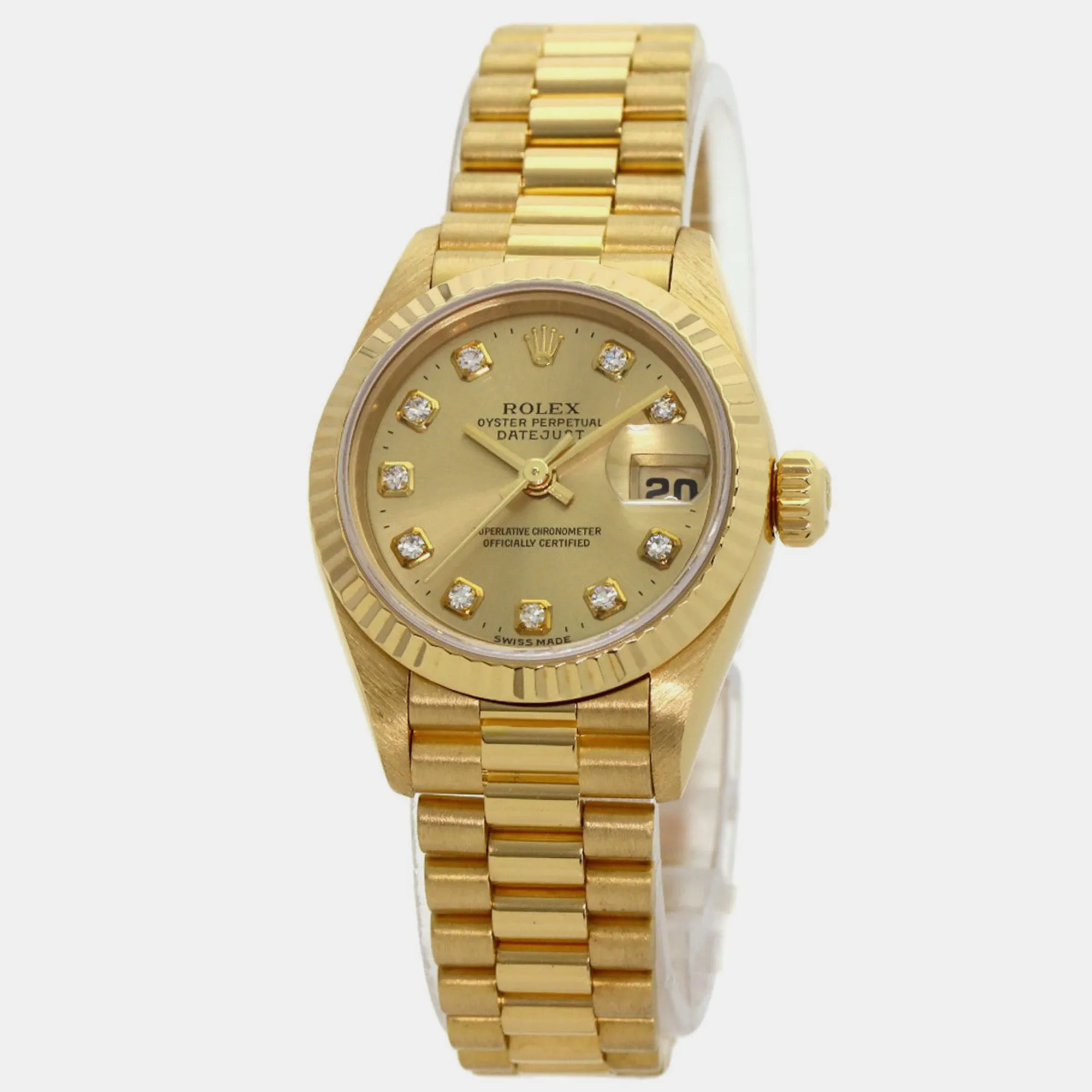 Rolex Lady-Datejust 69178 26mm Yellow gold Champagne