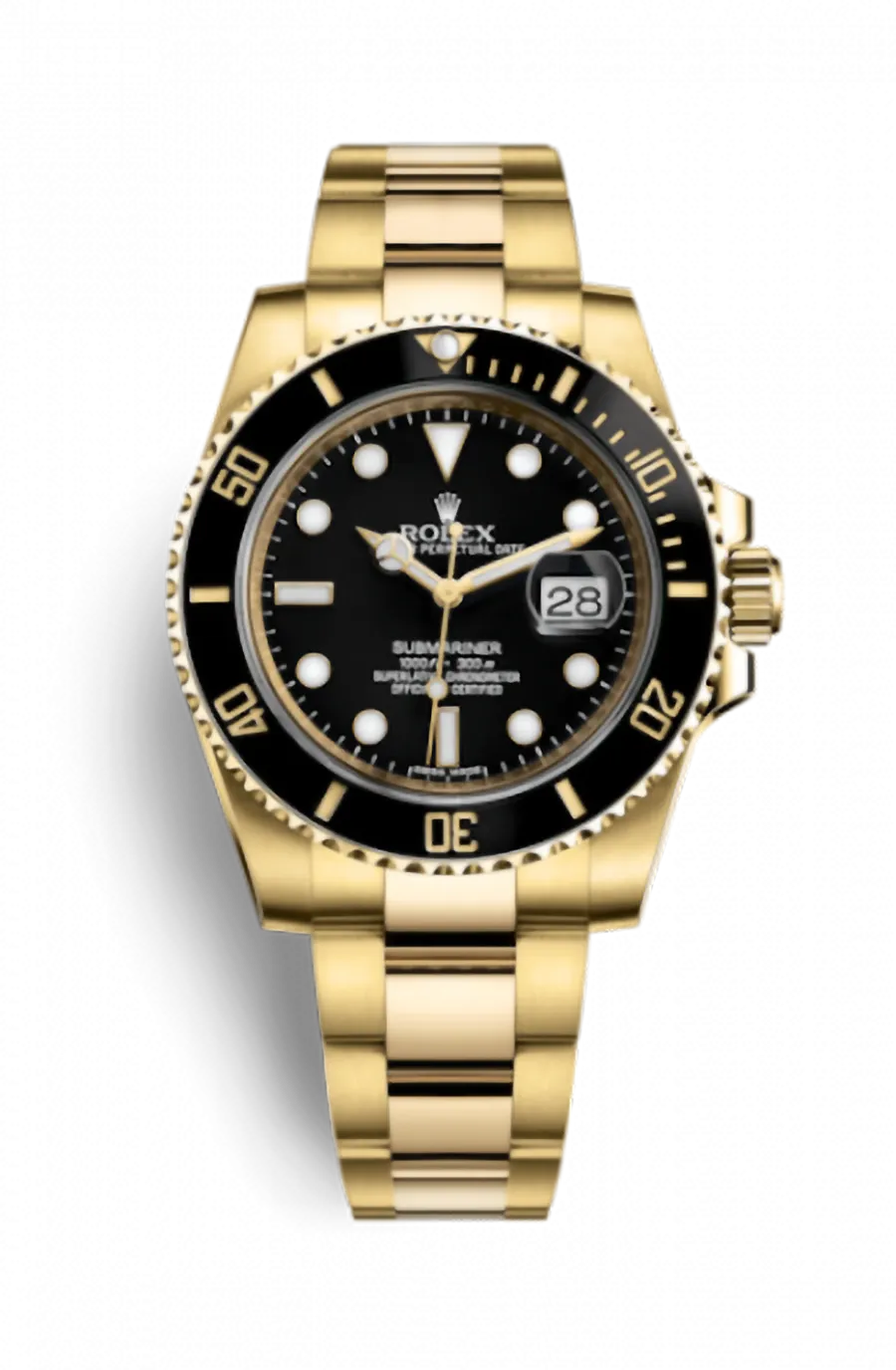 Rolex Submariner 116618LN-0001 40mm Yellow gold Black Luminescent