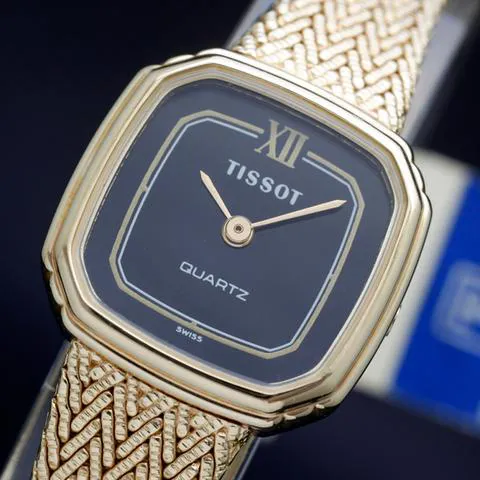 Tissot 20mm Yellow gold and stainless steel Black