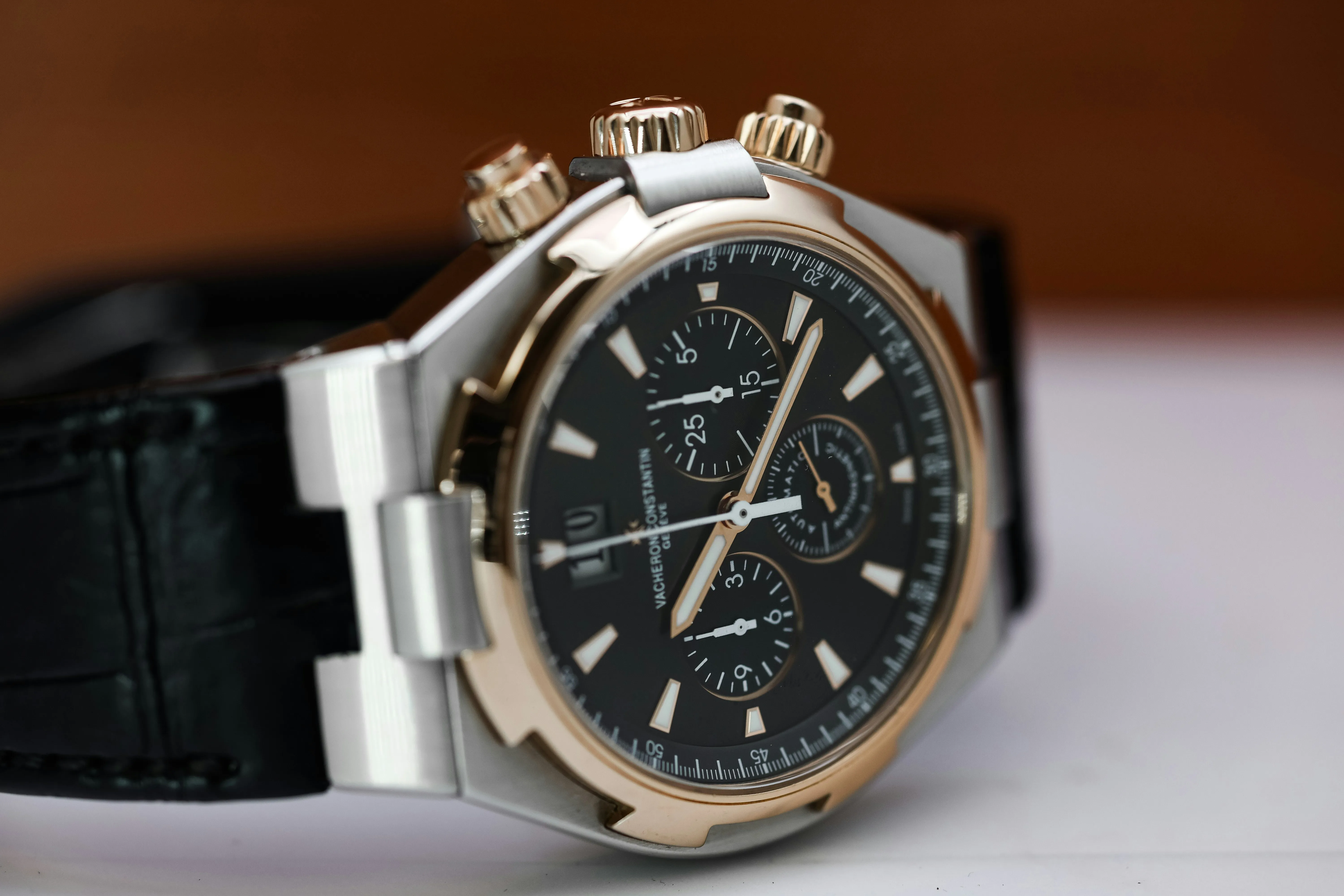 Vacheron Constantin Overseas Chronograph 49150/000M-9338 42mm Rose gold and Stainless steel Black 2